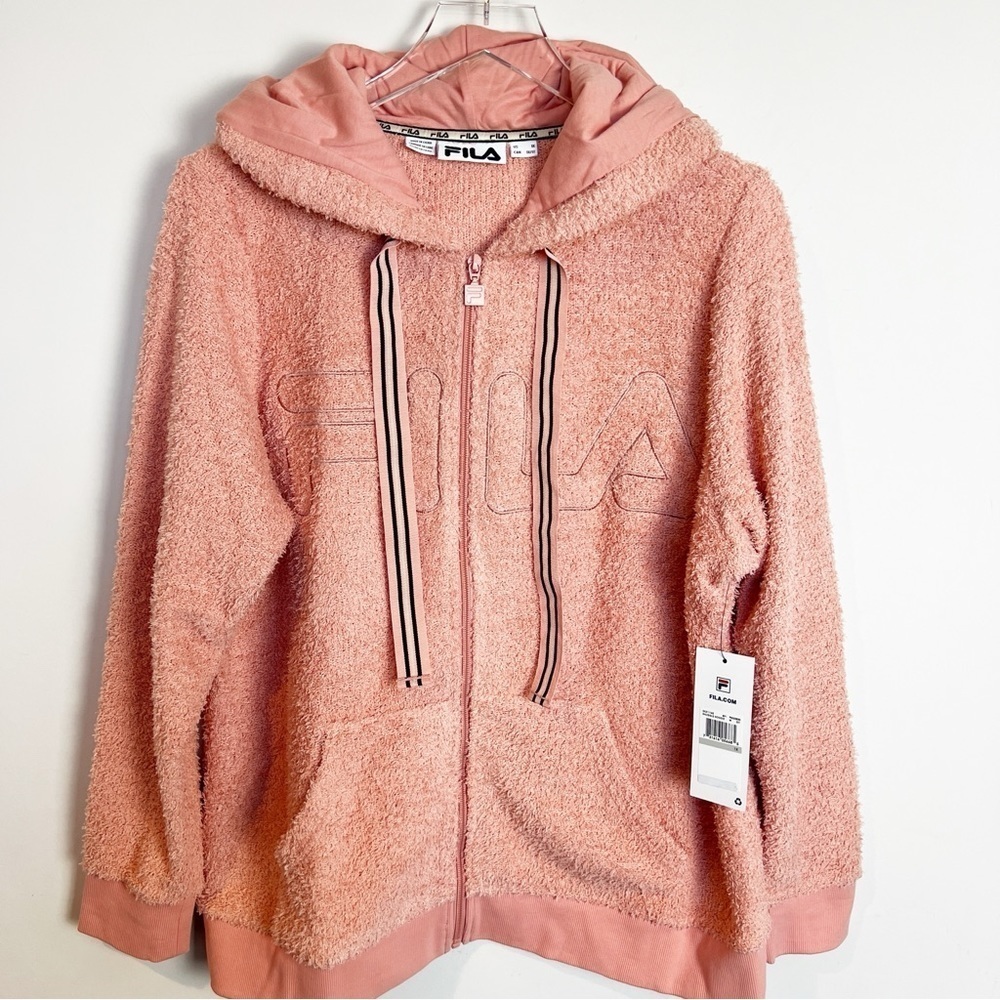 NEW Fila Snuggle Zip Up Hoodie Pink Peach size 1X